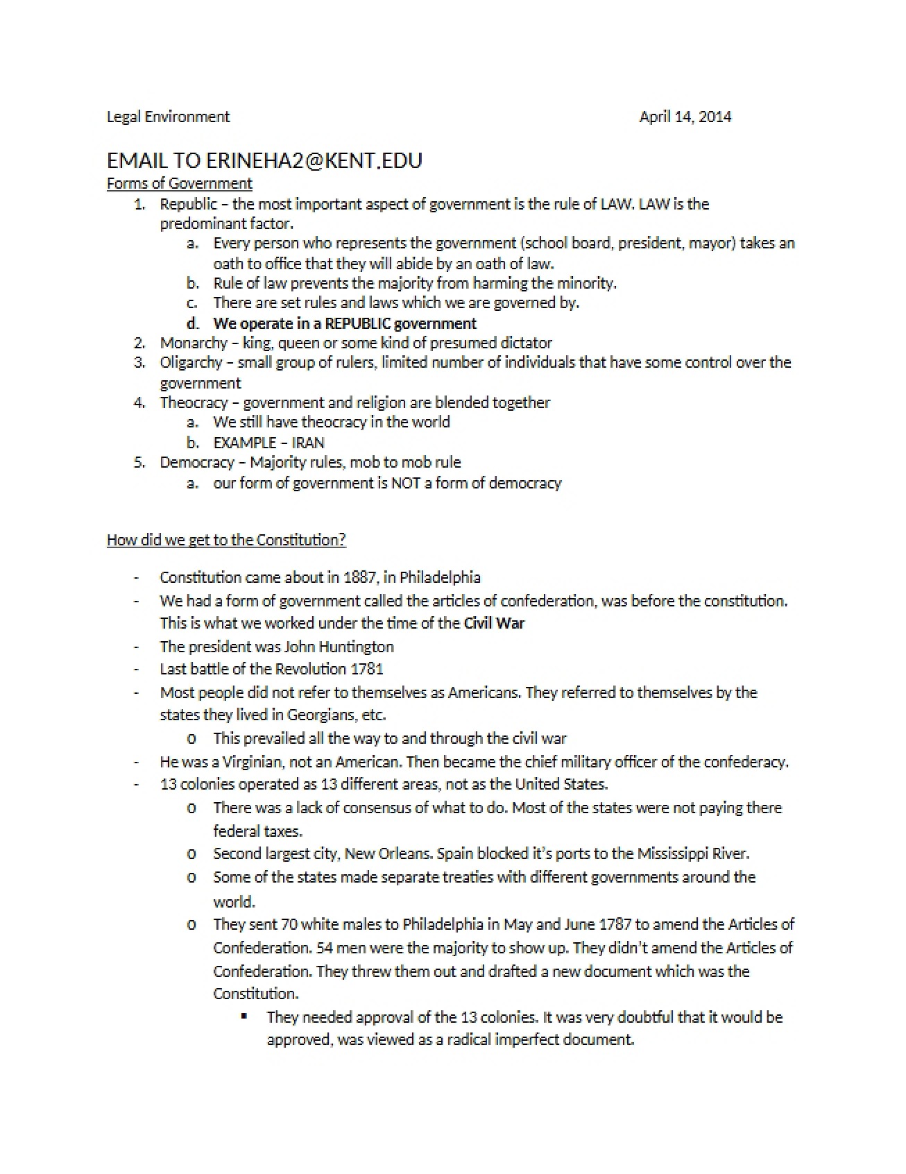 Business Legal Context