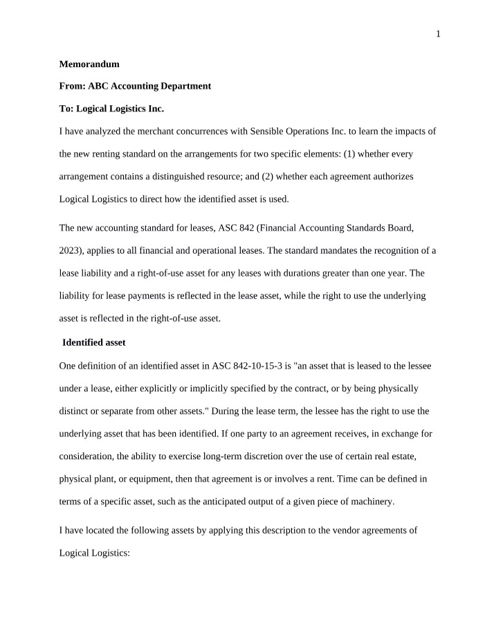 Impact of ASC 842 on Lease Arrangements