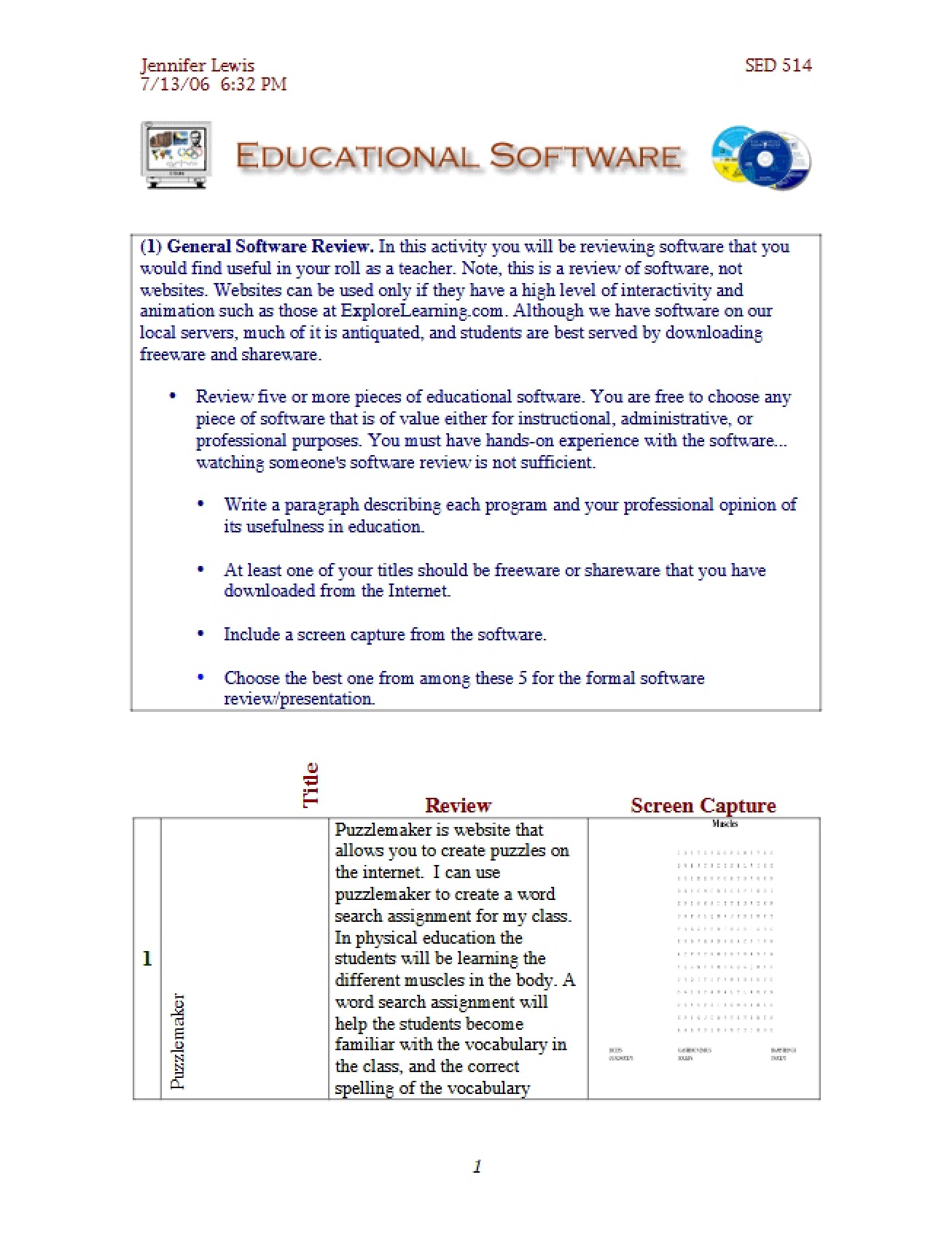 Software for Education