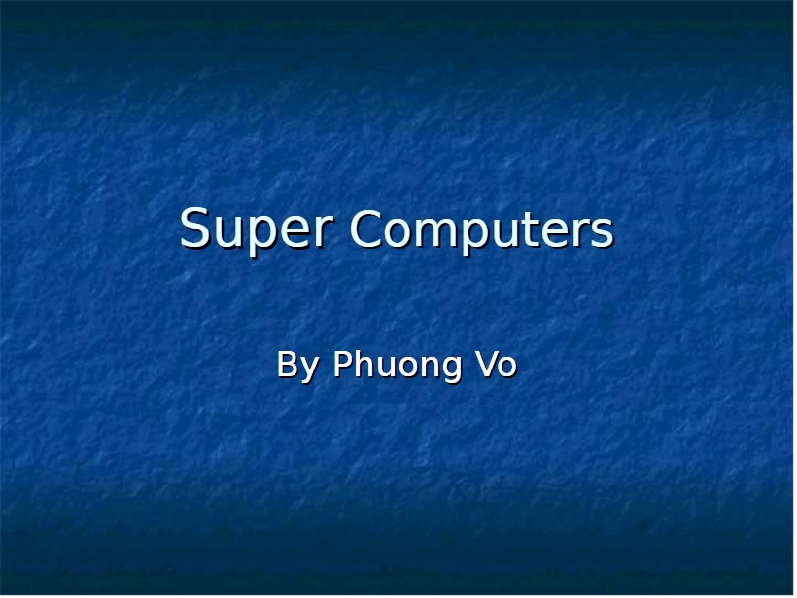 Supercomputing Systems