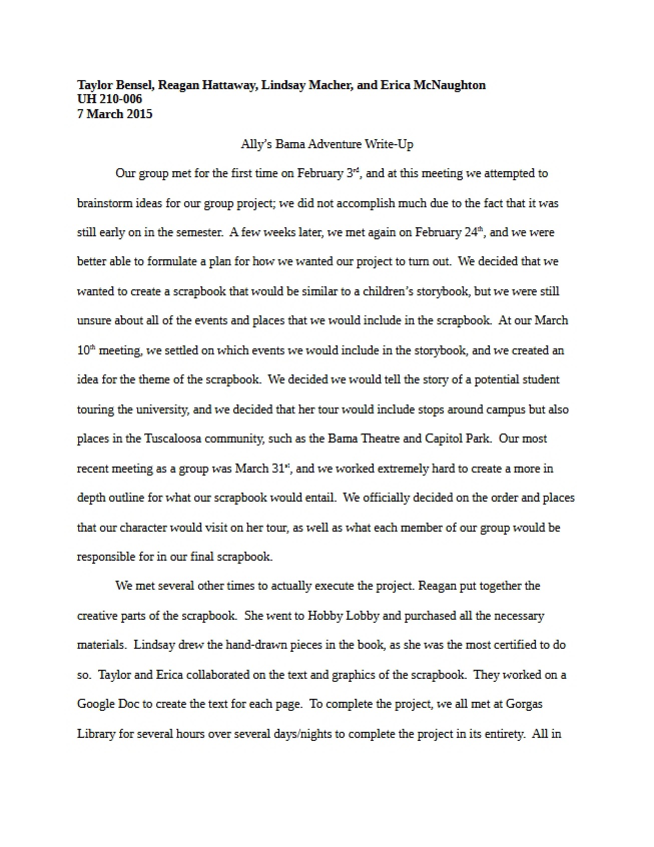 Writeup for Group Project