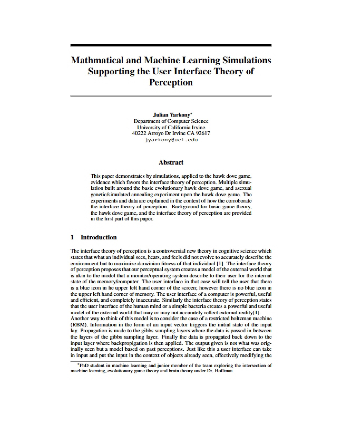 Simulations in Machine Learning and Mathematics