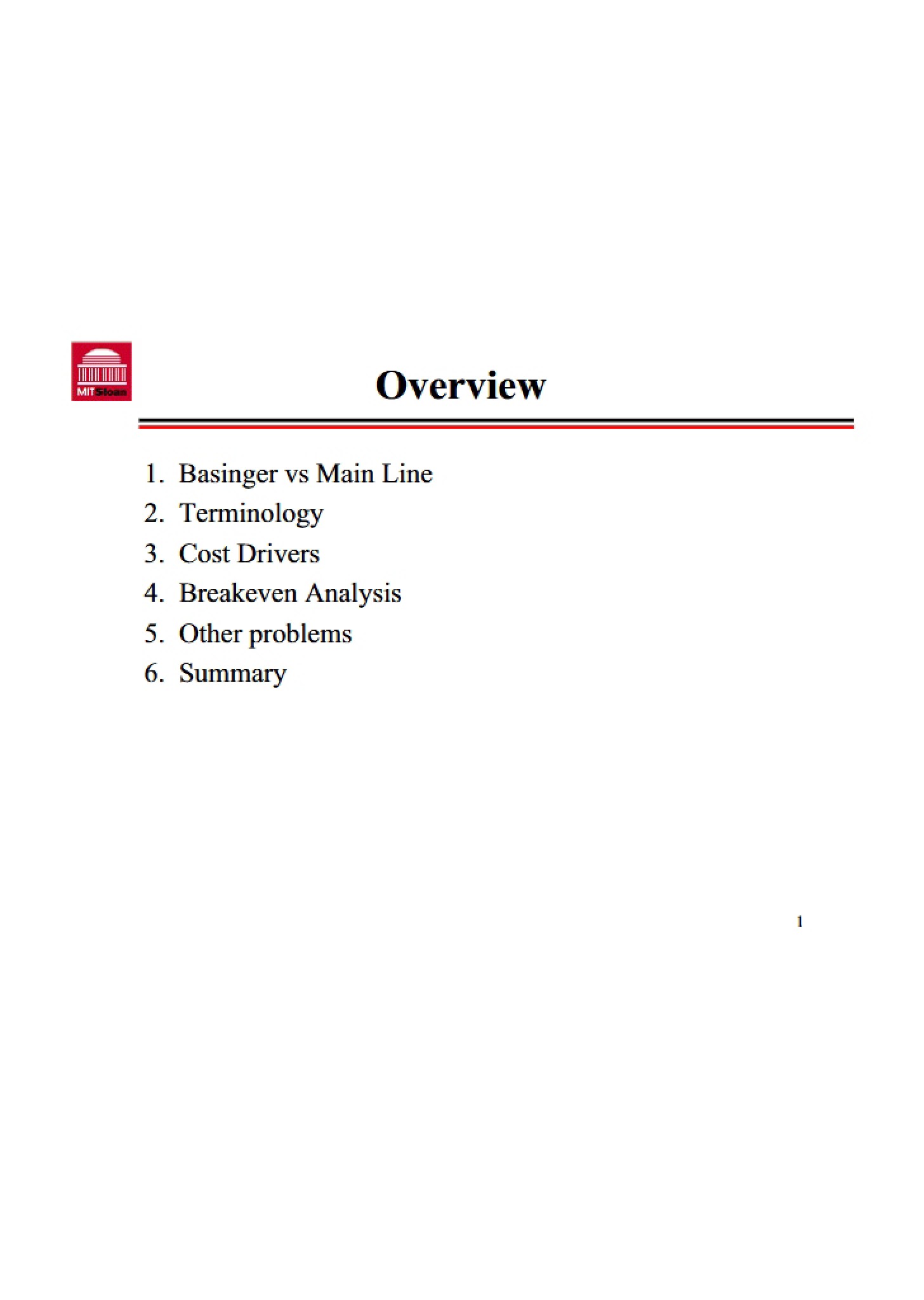 First Assignment
