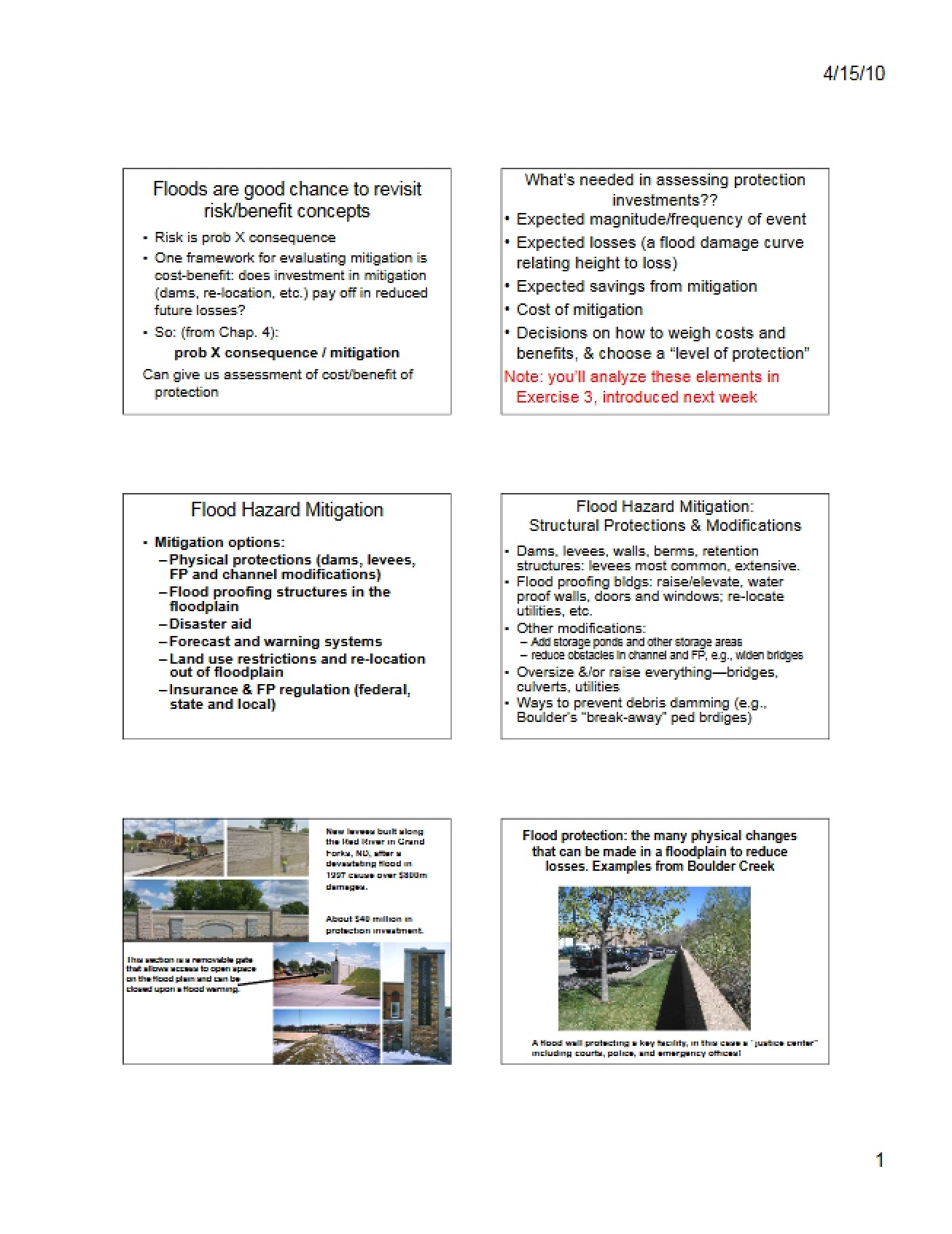 Analysis of Flood Hazards