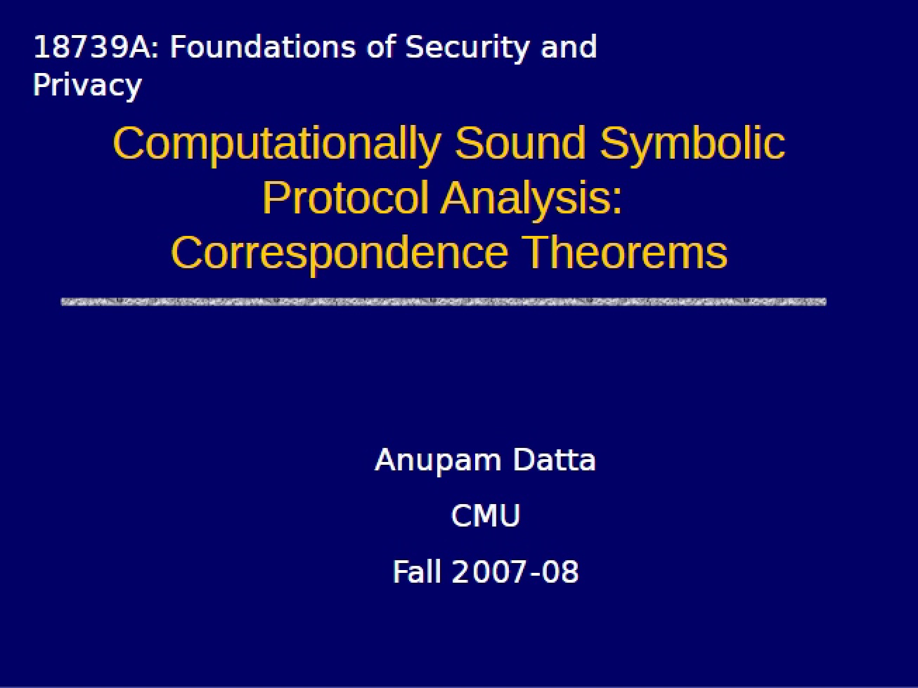 Symbolic Protocol Analysis - Computationally Sound