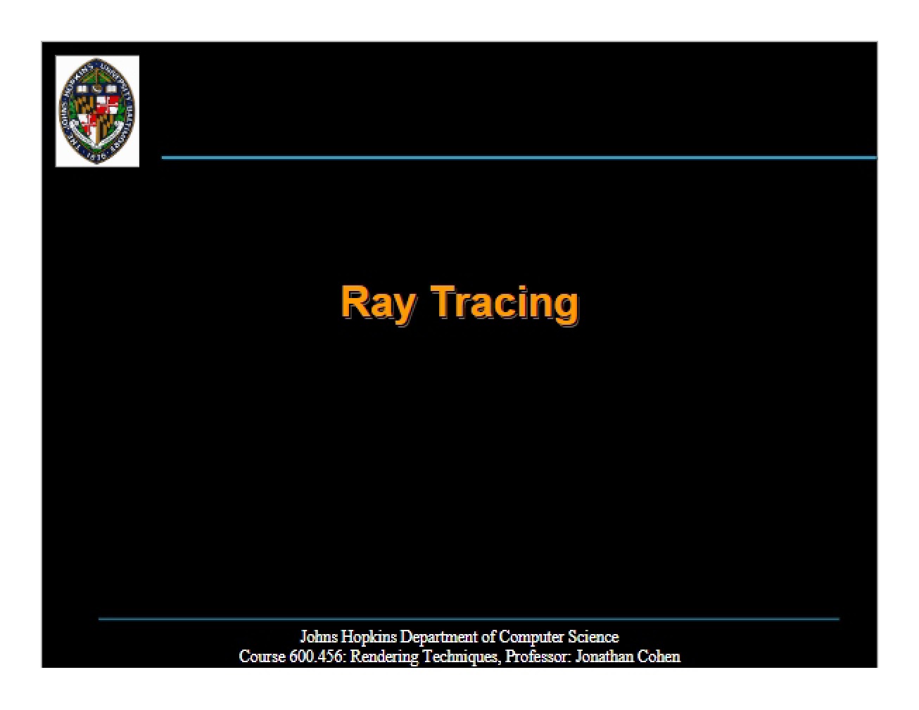 Tracing Rays