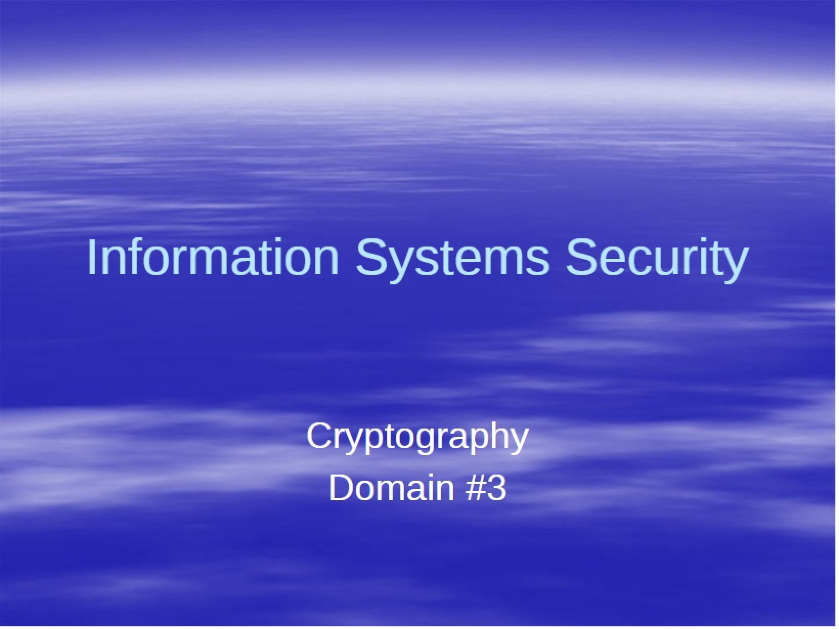 Cryptography Fundamentals