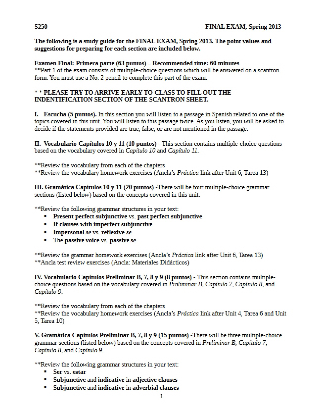 Final Examination