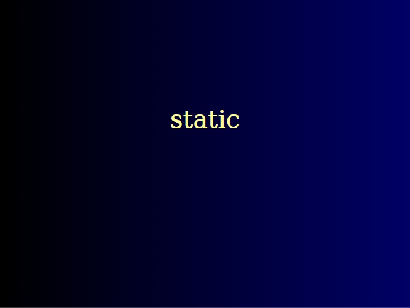 Static Keyword