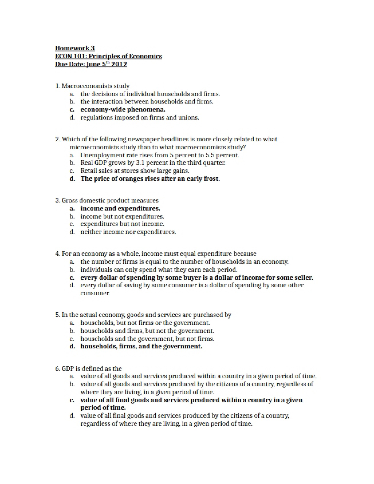 Solutions to Homework 3