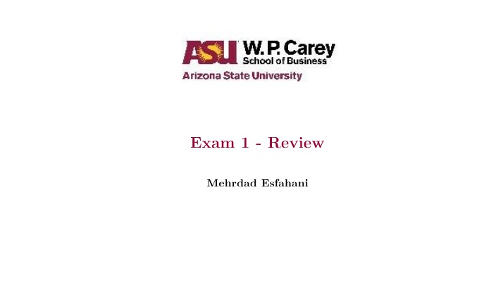 ECN 221 Exam 1 Review
