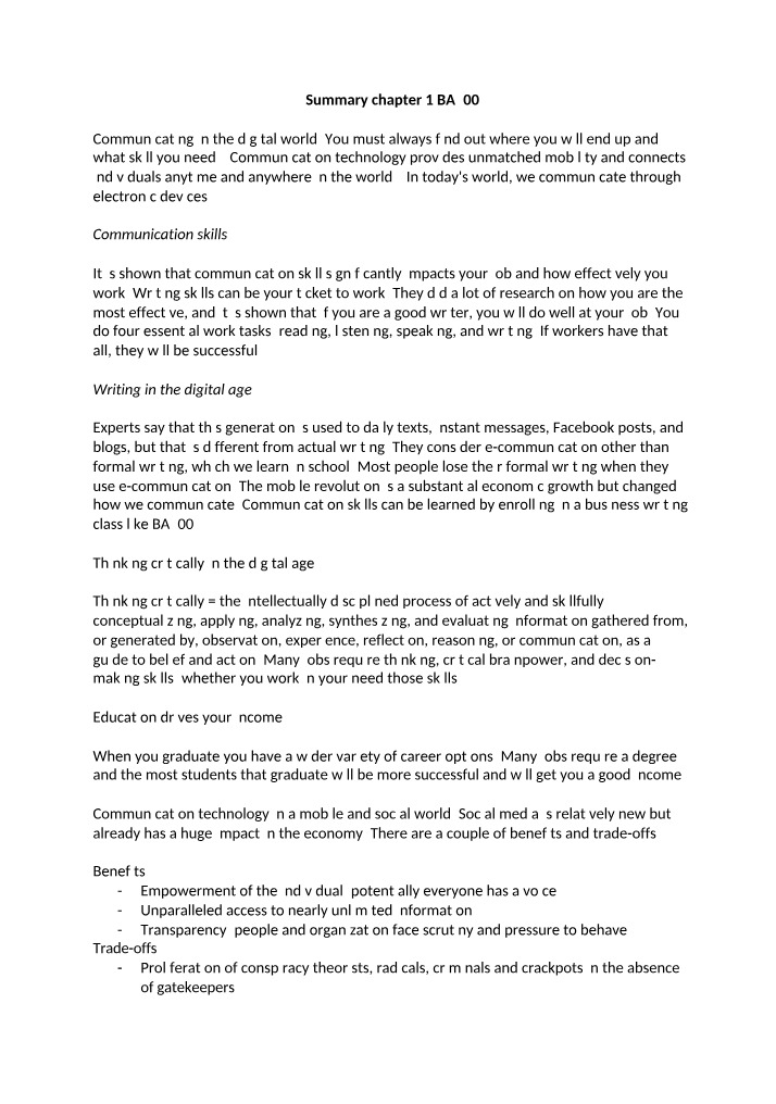 BA200 Chapter 1 Summary