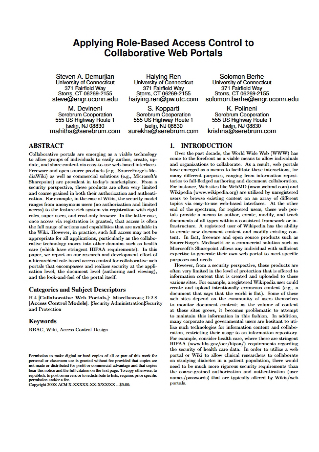 Applying Role-Based Access Control