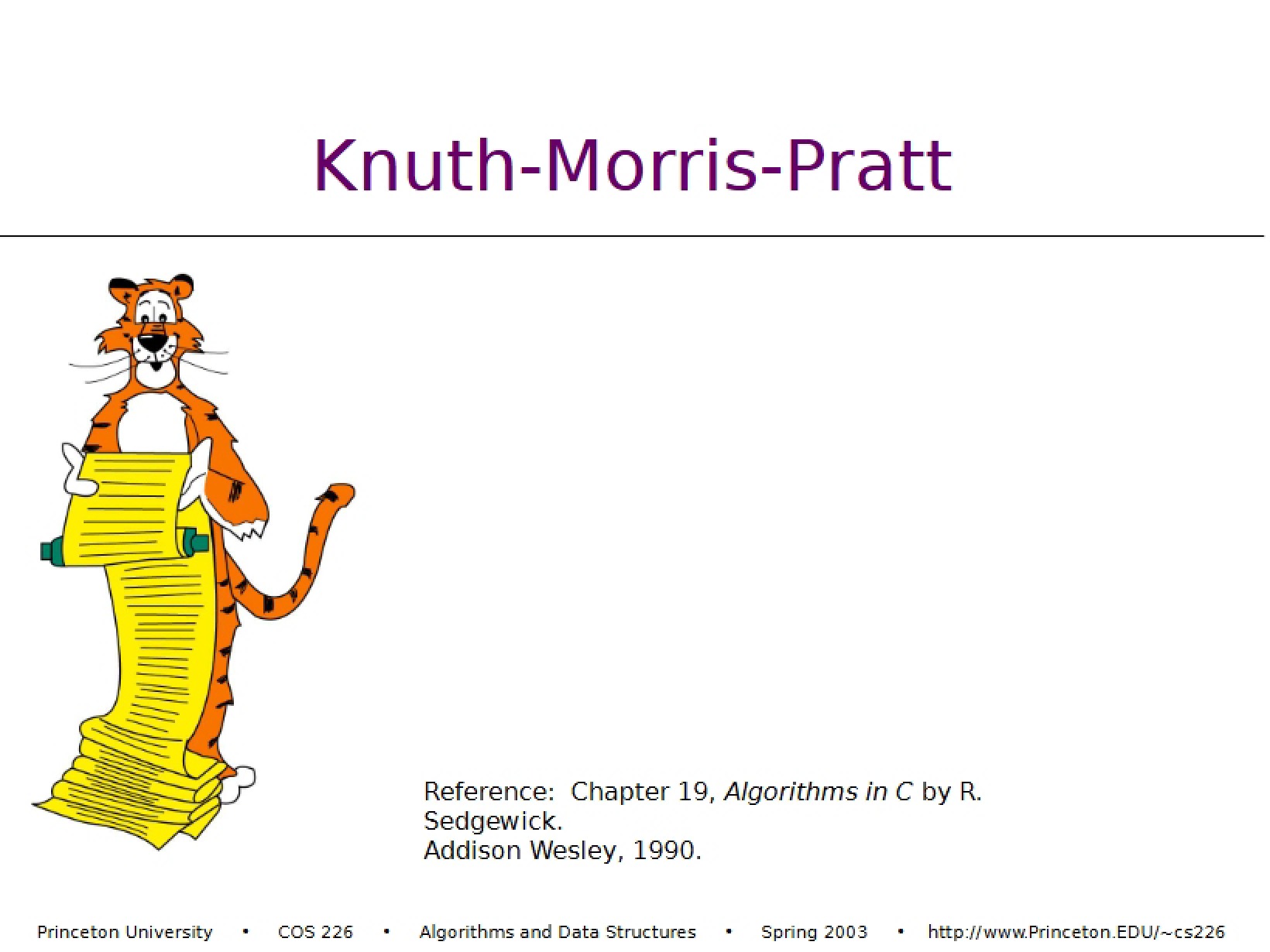 Knuth-Morris-Pratt Algorithm