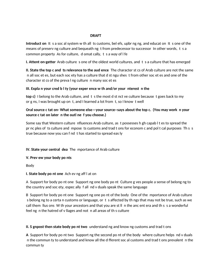 Arab Culture Draft