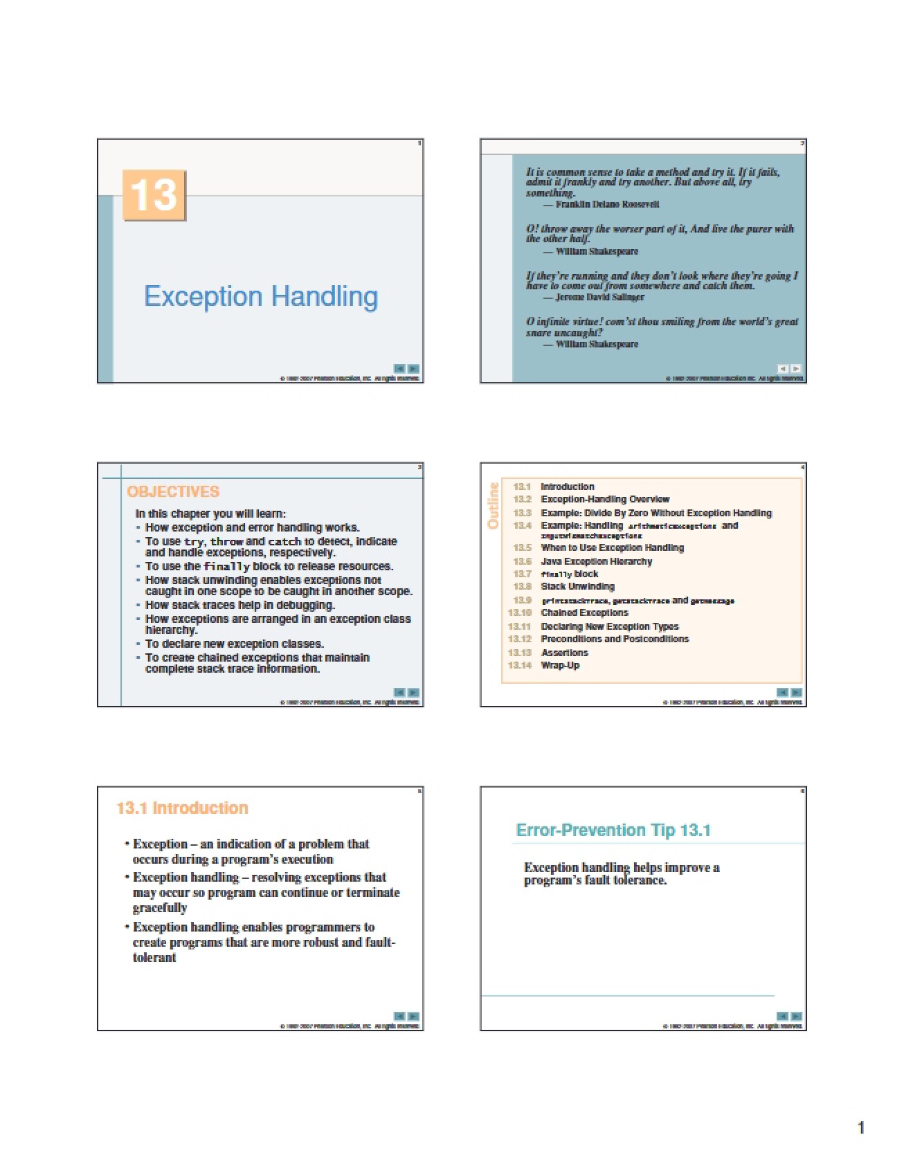 Handling Exceptions