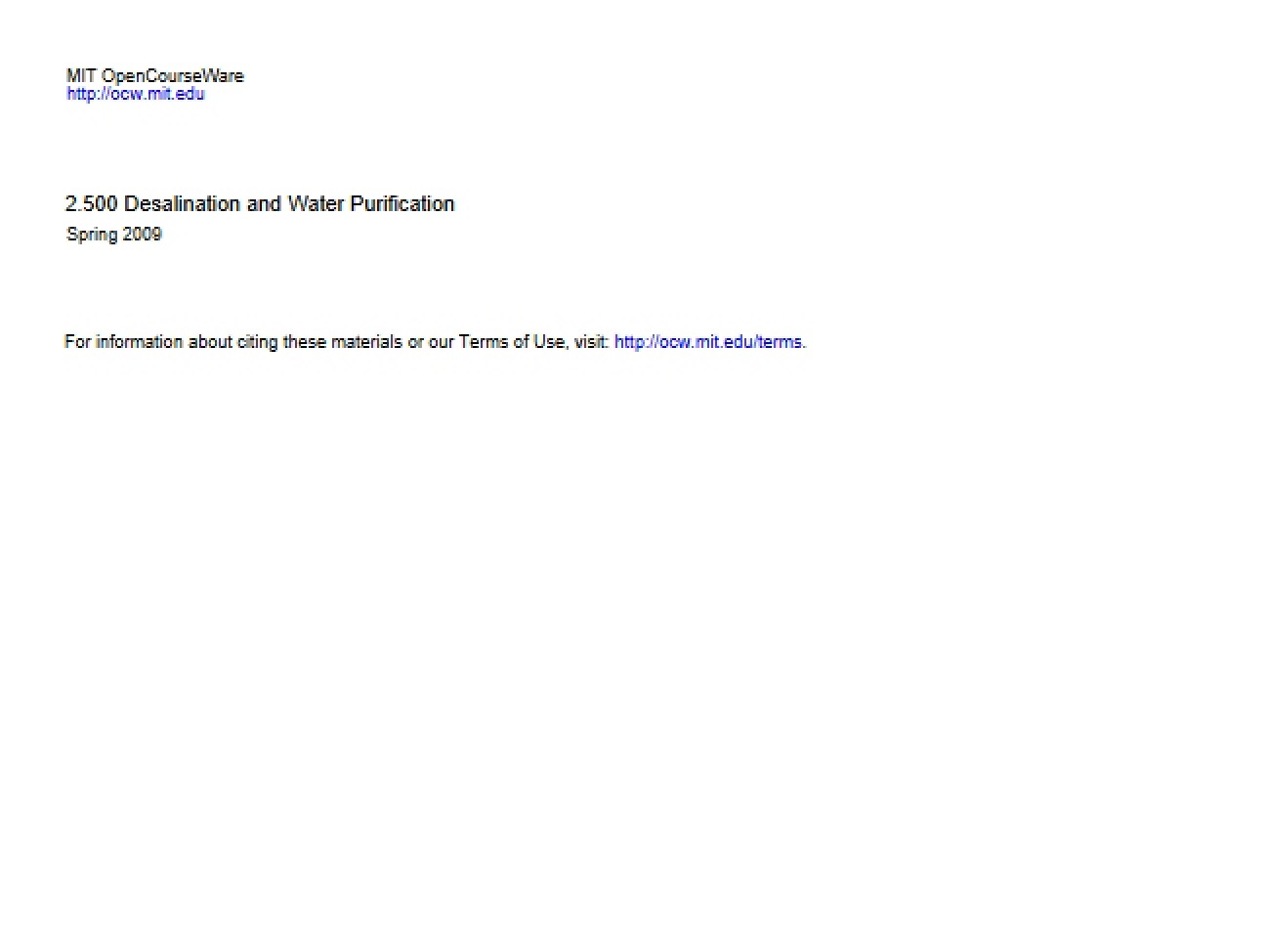 Desalination Study Guide