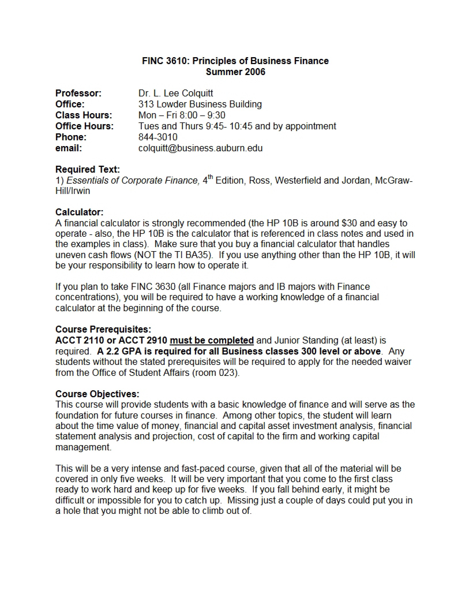 Introduction and Syllabus