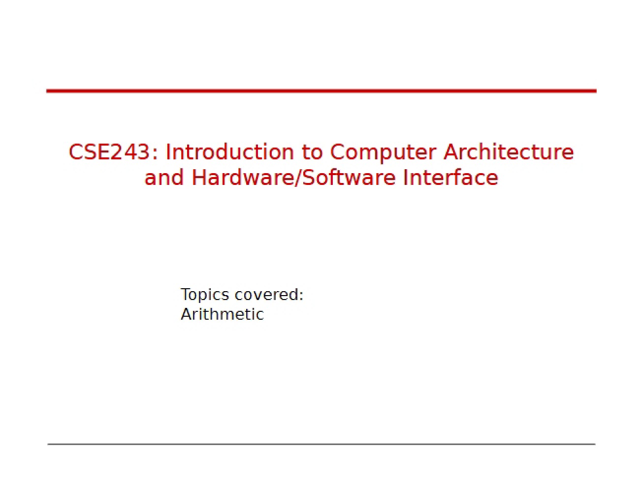 Lecture Notes (Sixth Instance)