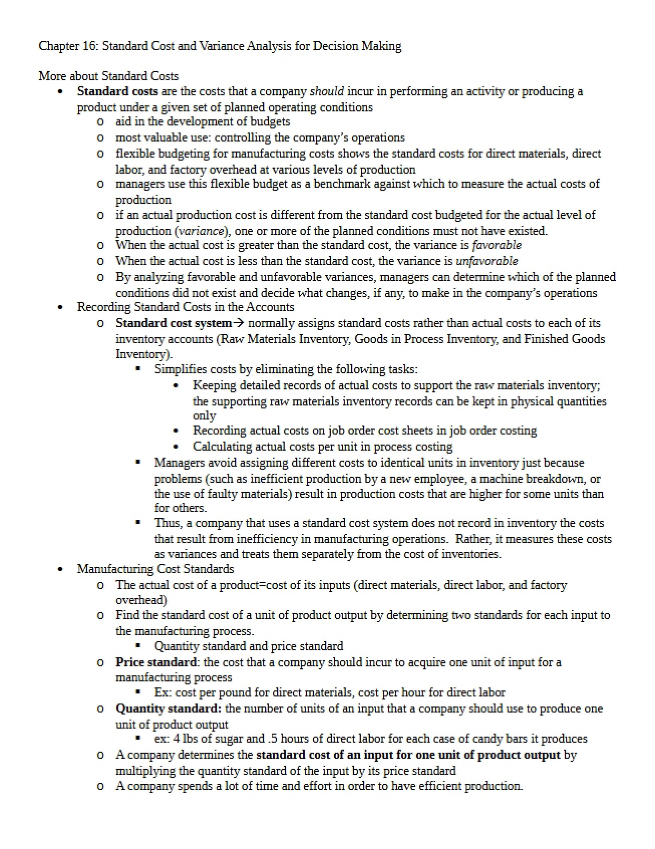 Outlines for Chapter 16