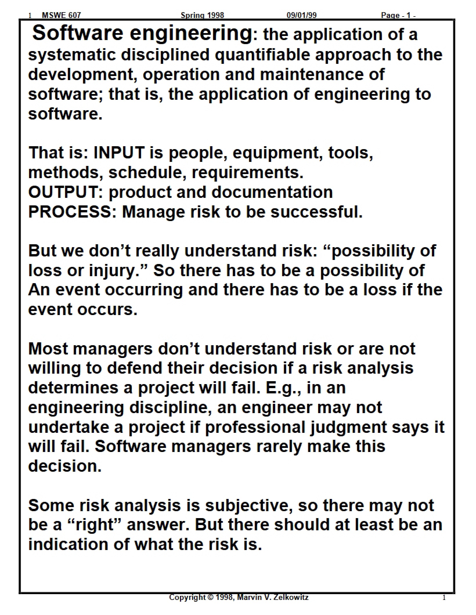 Engineering of Software Systems