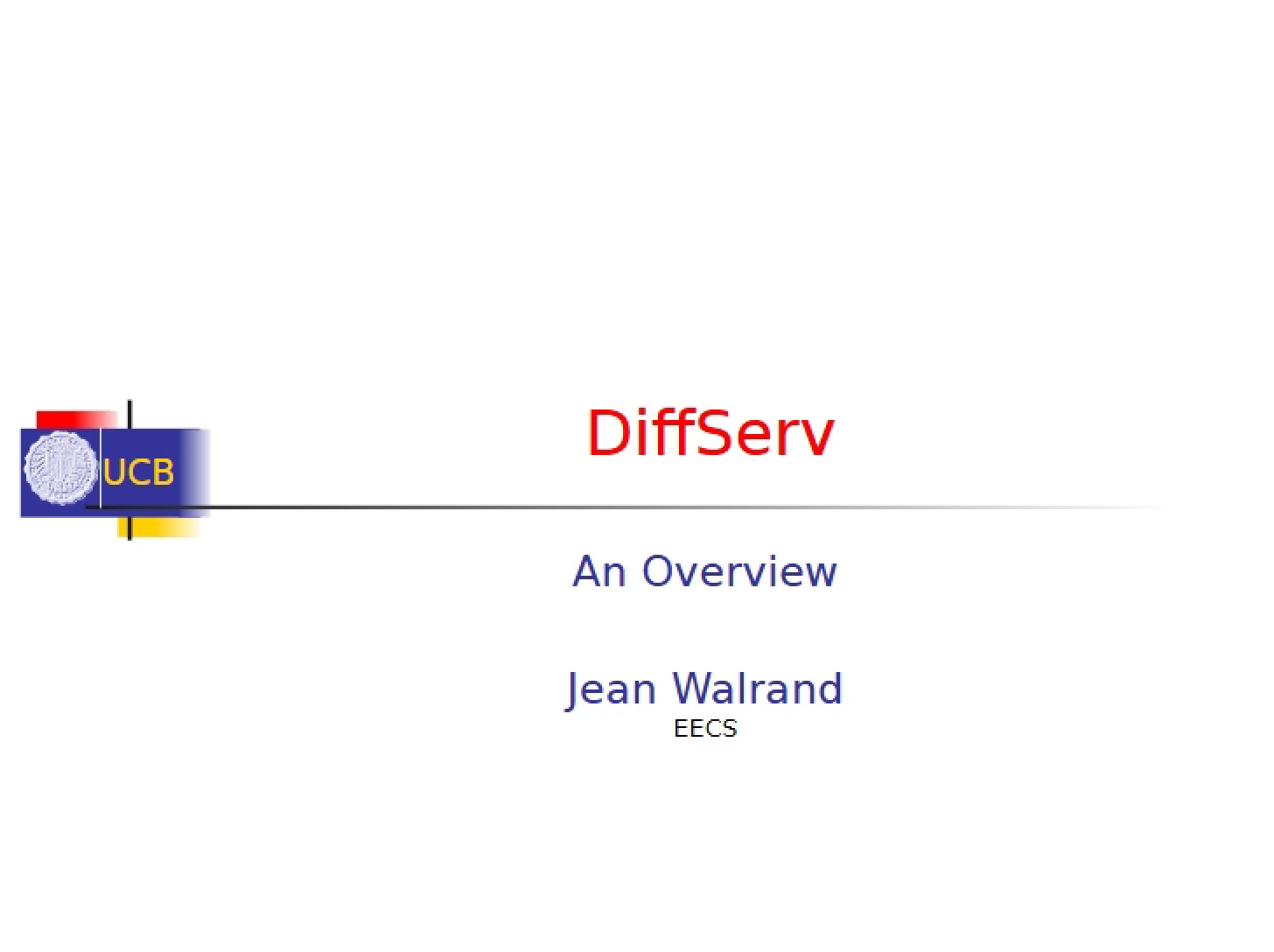 Overview of DiffServ