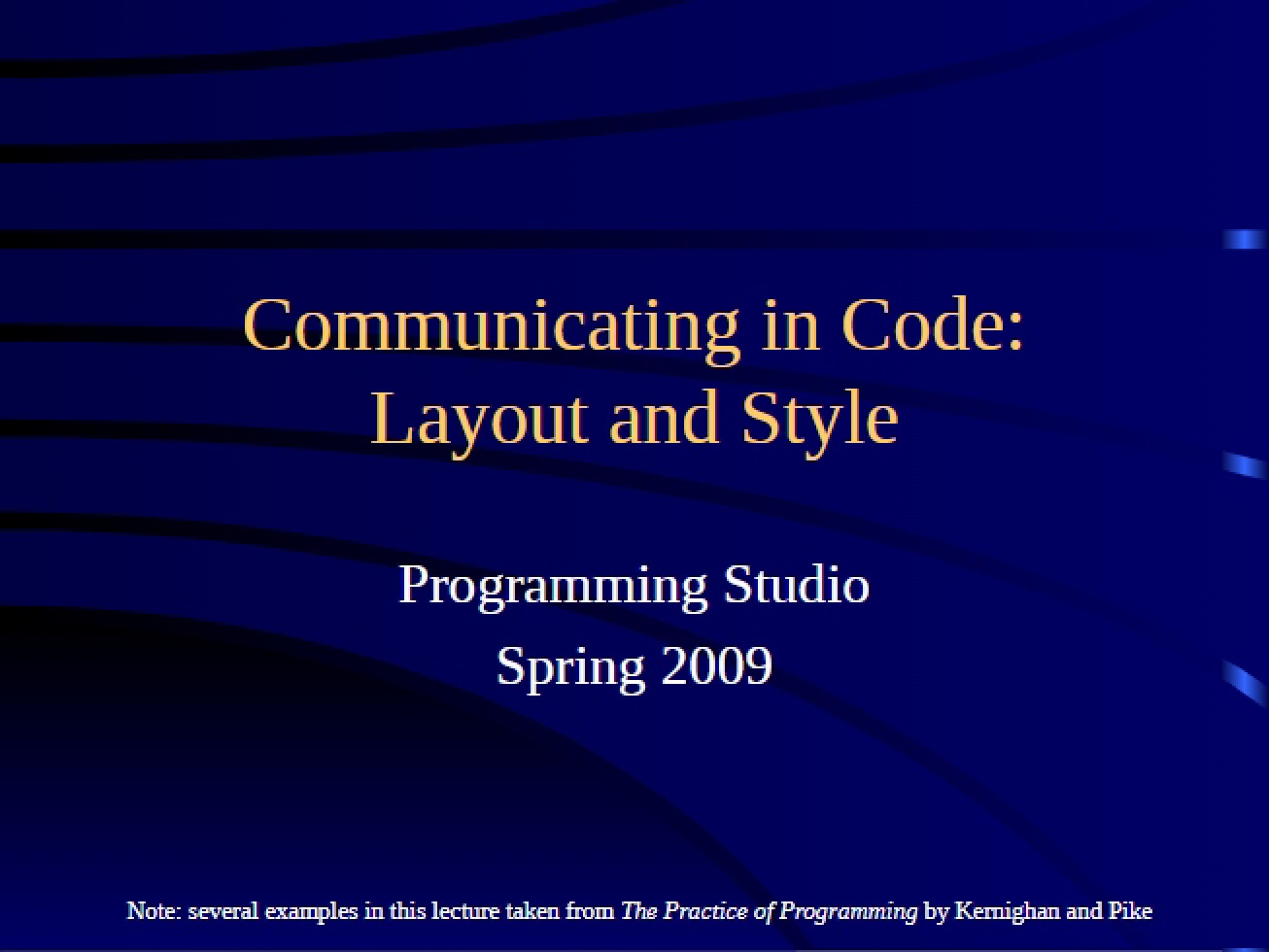Introduction to the Principles of Style