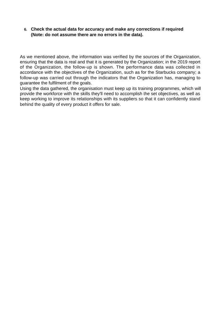 Organizational Goals - Performance Analysis