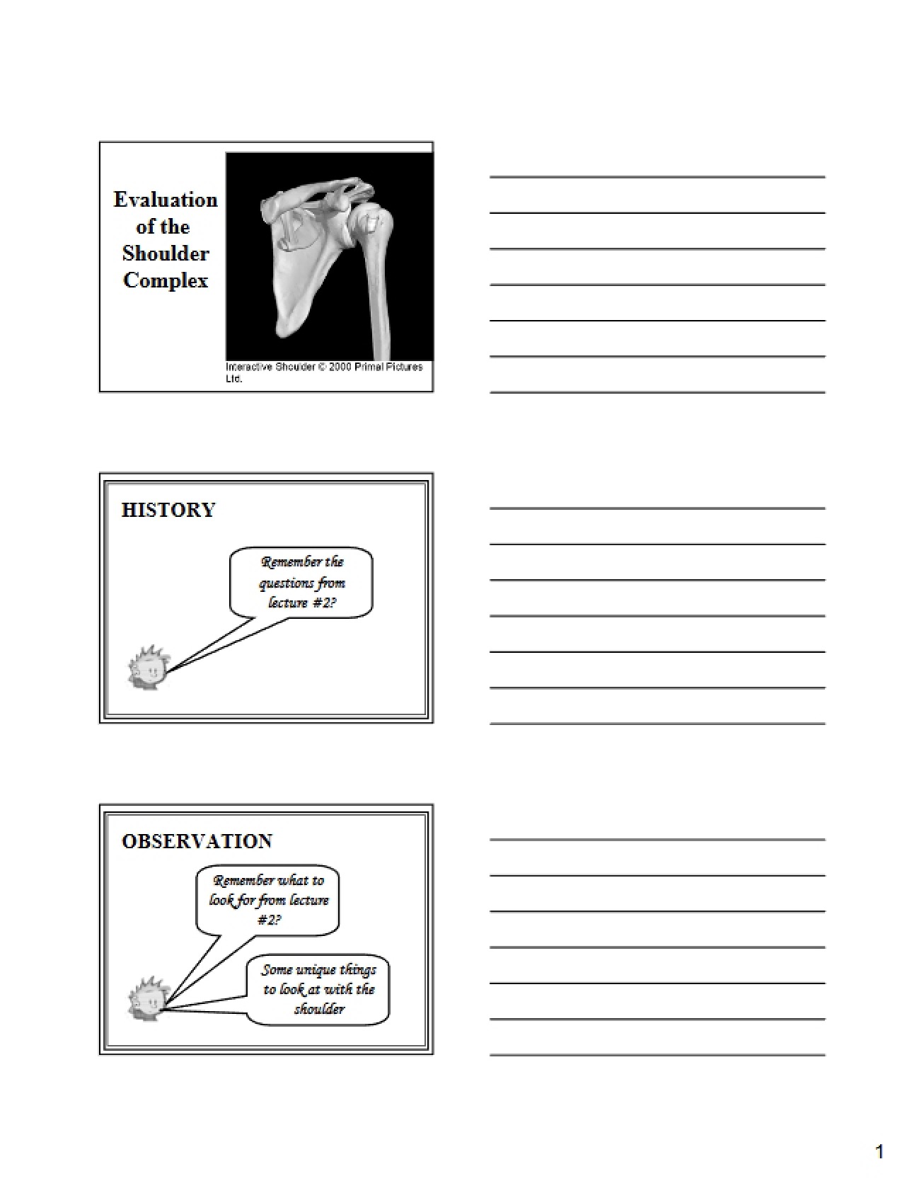 Shoulder Complex Evaluation