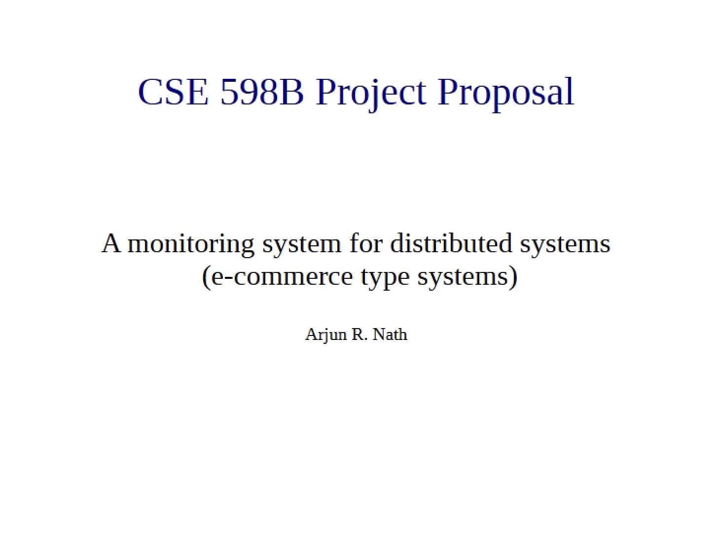 Distributed Systems Monitoring