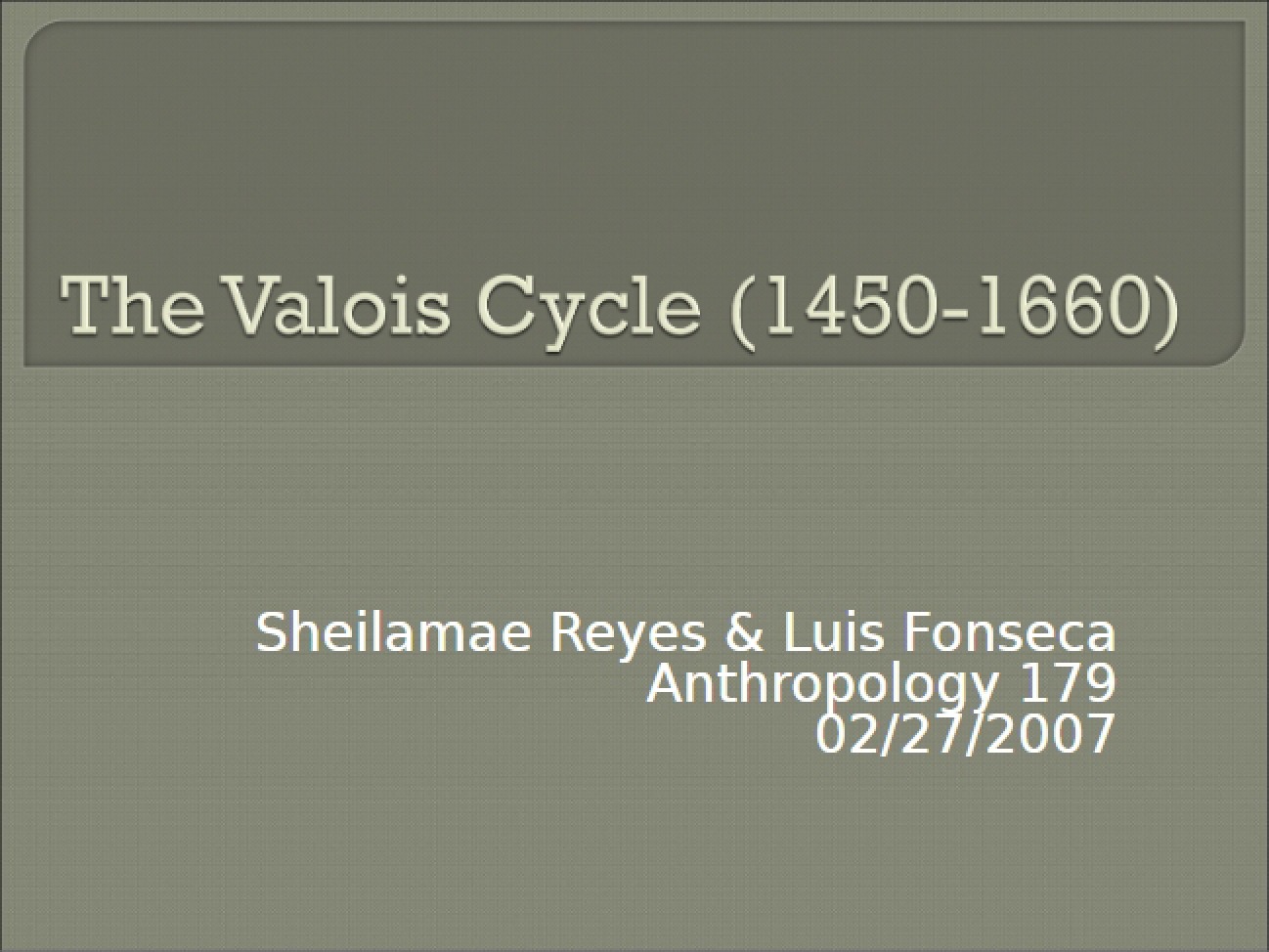 Cycle of Valois