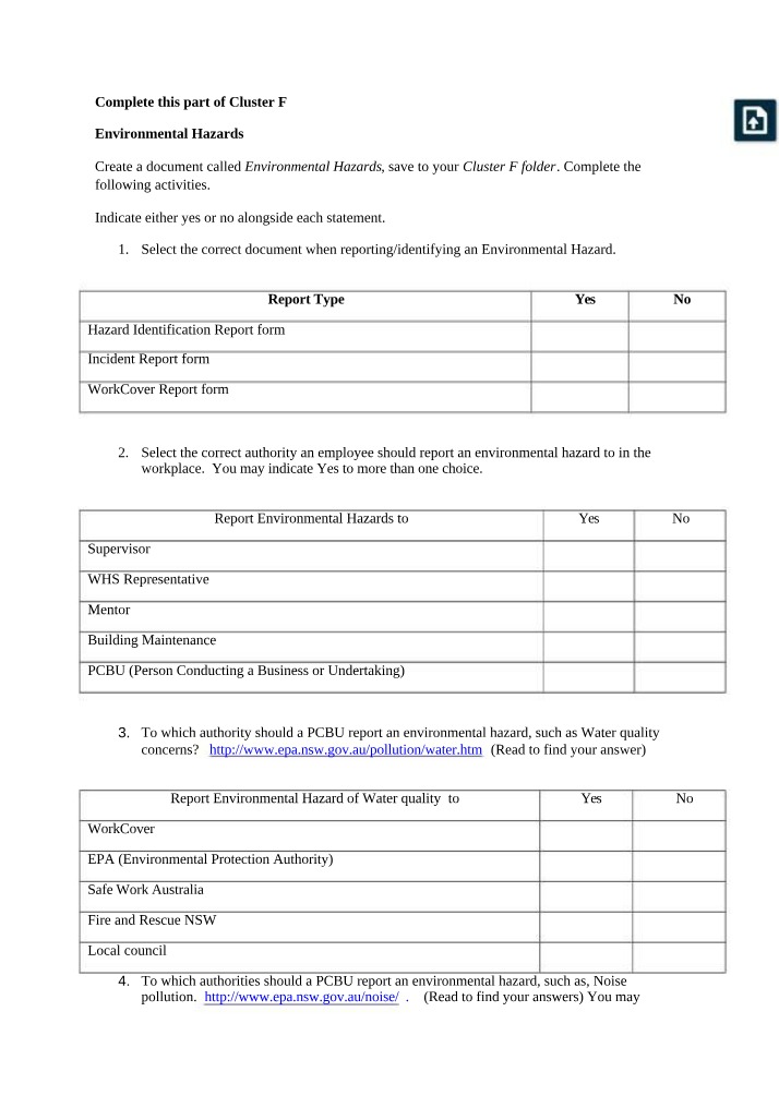 Identifying and Reporting Environmental Hazards in the Workplace