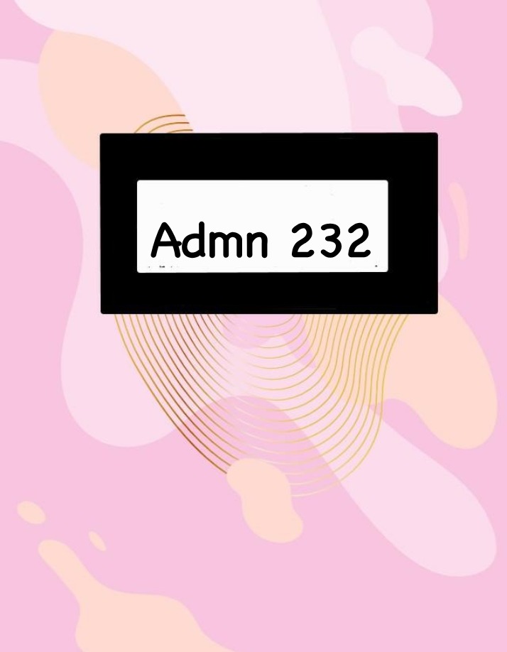 Key Terms and Definitions for ADMN 232