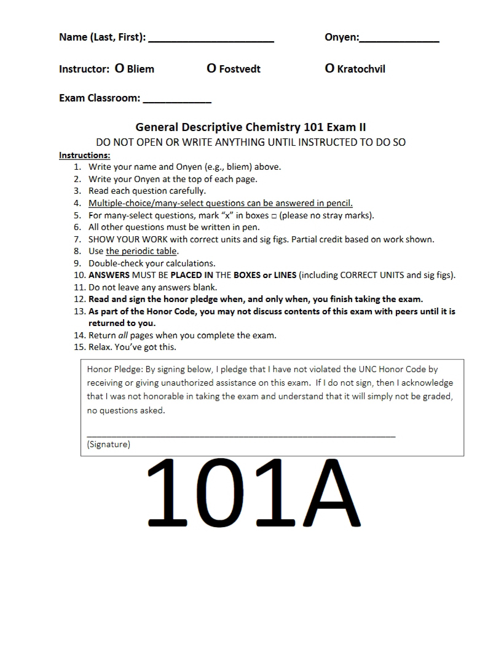 Second Examination