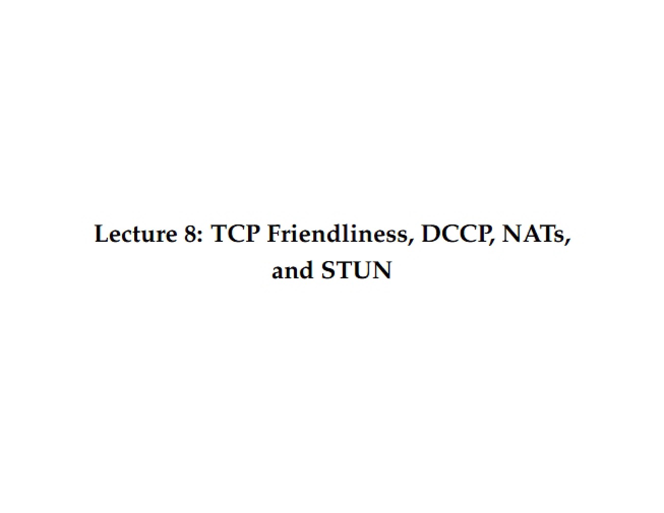 Computer Networking Lecture Notes (Set 20)
