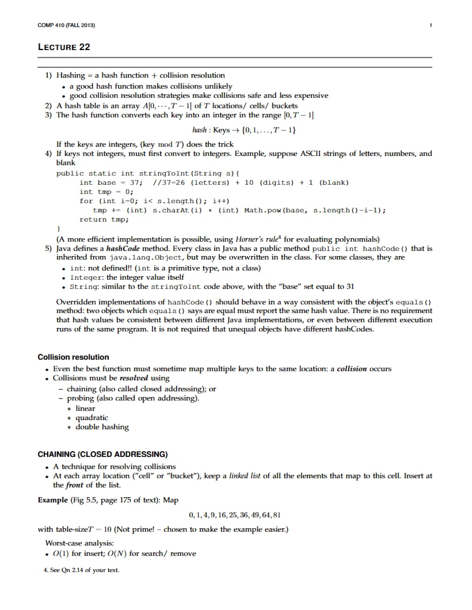 Lecture 22 Data Structures