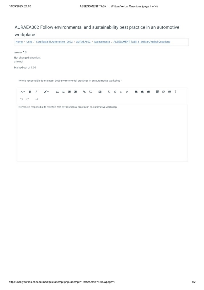 Written and Verbal Questions - Assessment Task 1 (Page 4)
