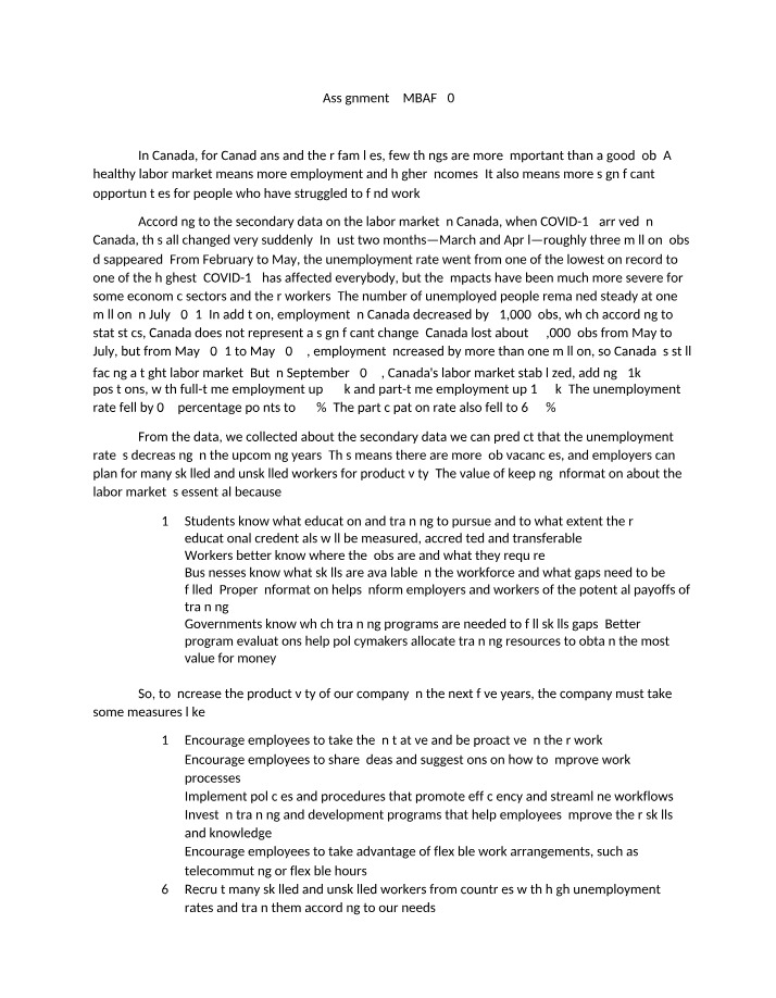 MBAF 502 - Assignment 3