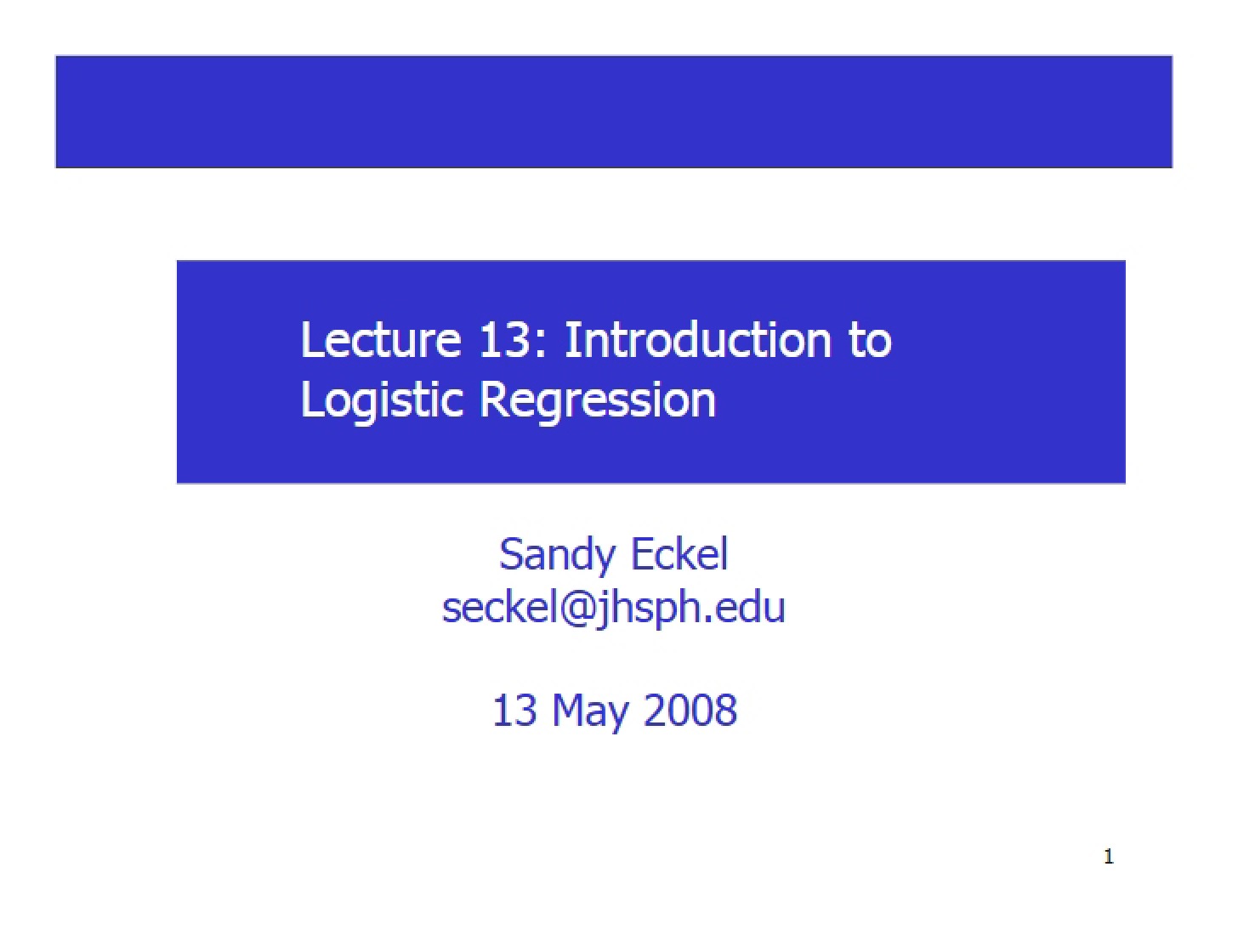 Lecture 13