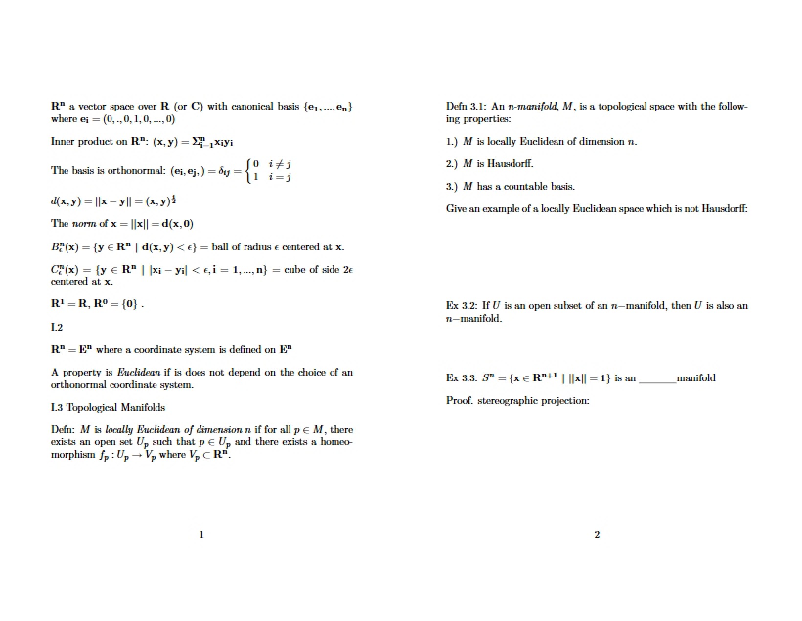 Smooth Manifolds Notes