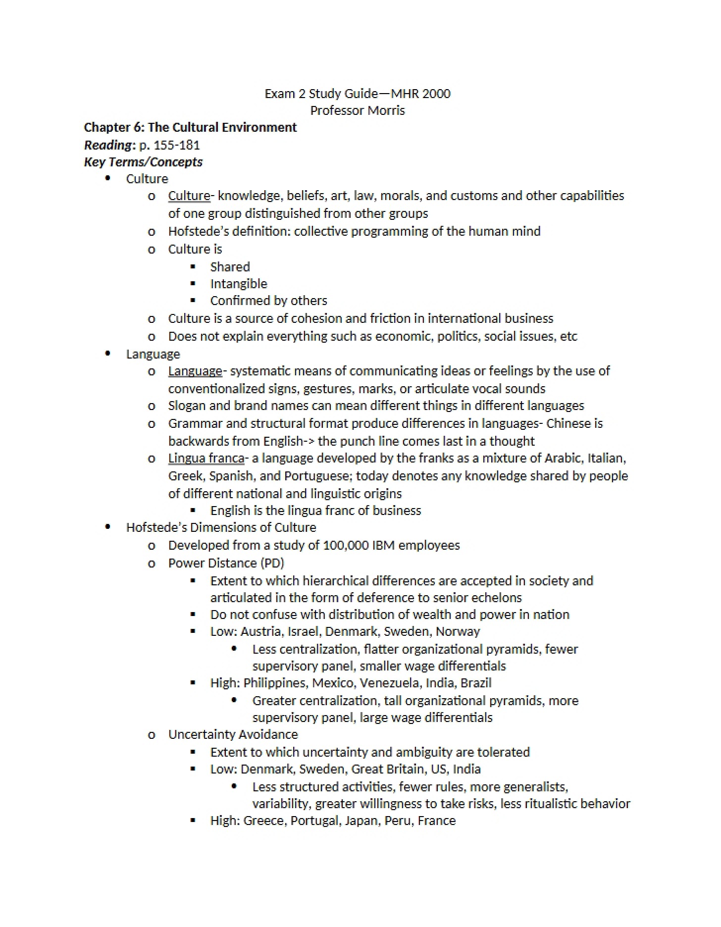 Cultural Context Chapter