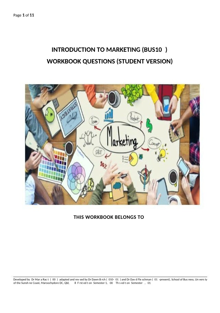 Workbook - BUS105
