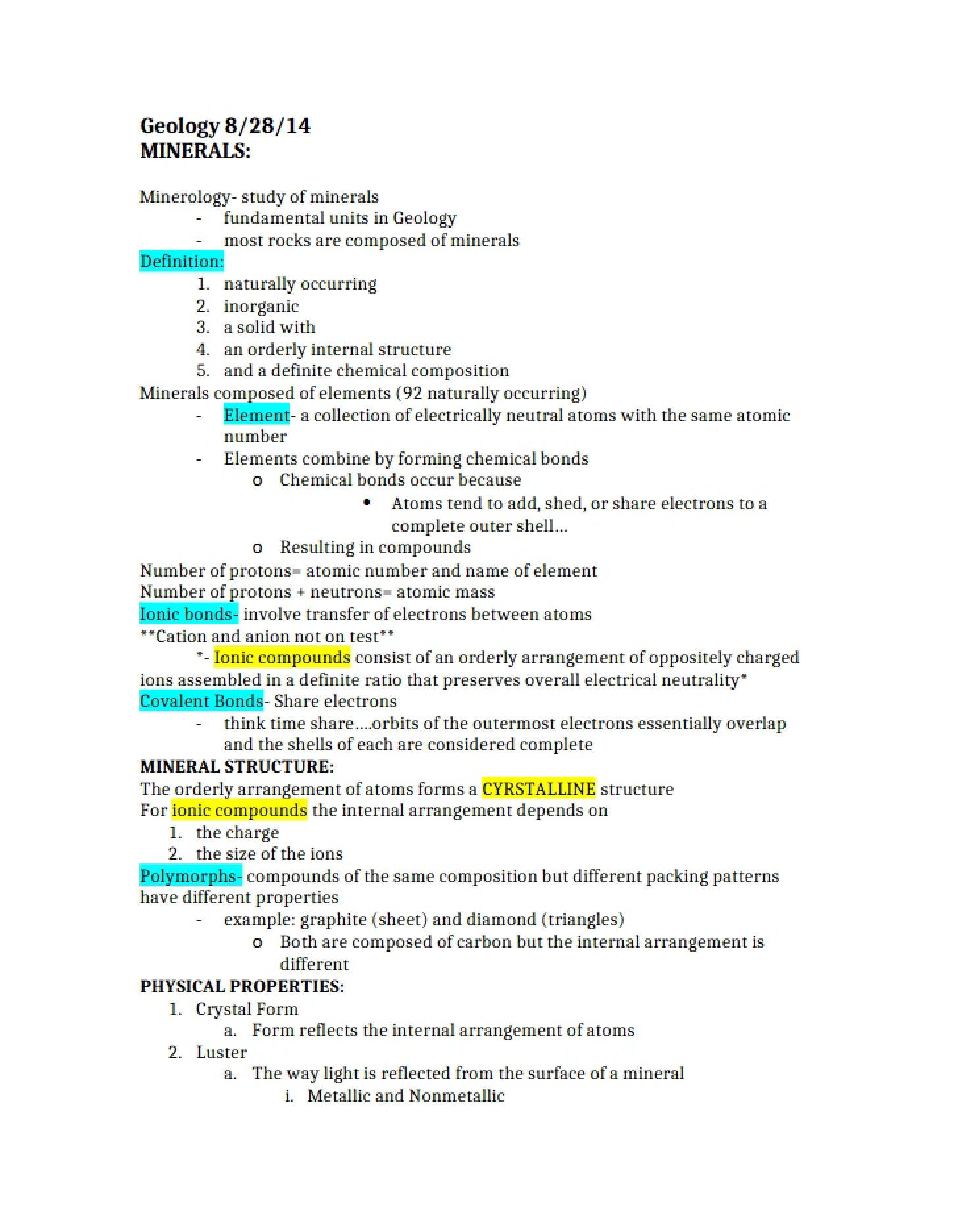 Mineral Nutrients