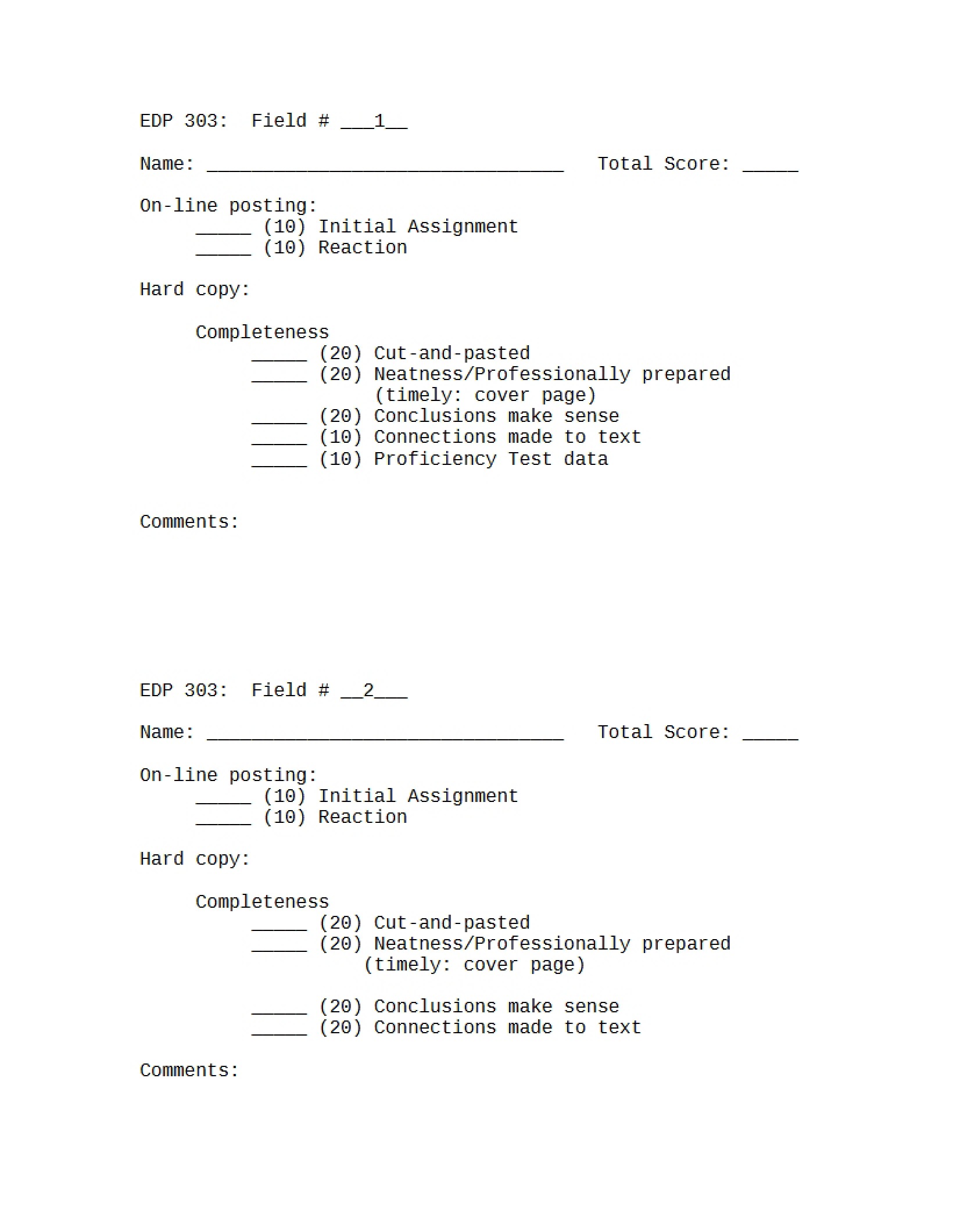 Guide for Assessment and Evaluation Study