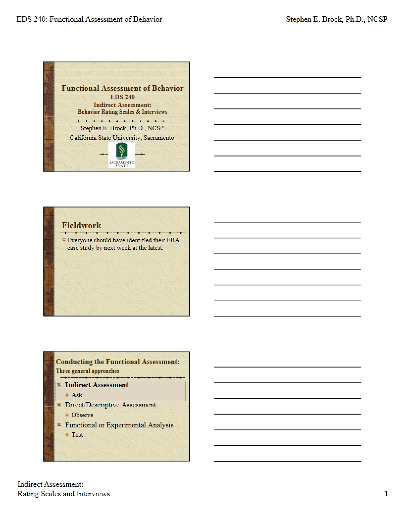 Interviews and Rating Scales for Behavior