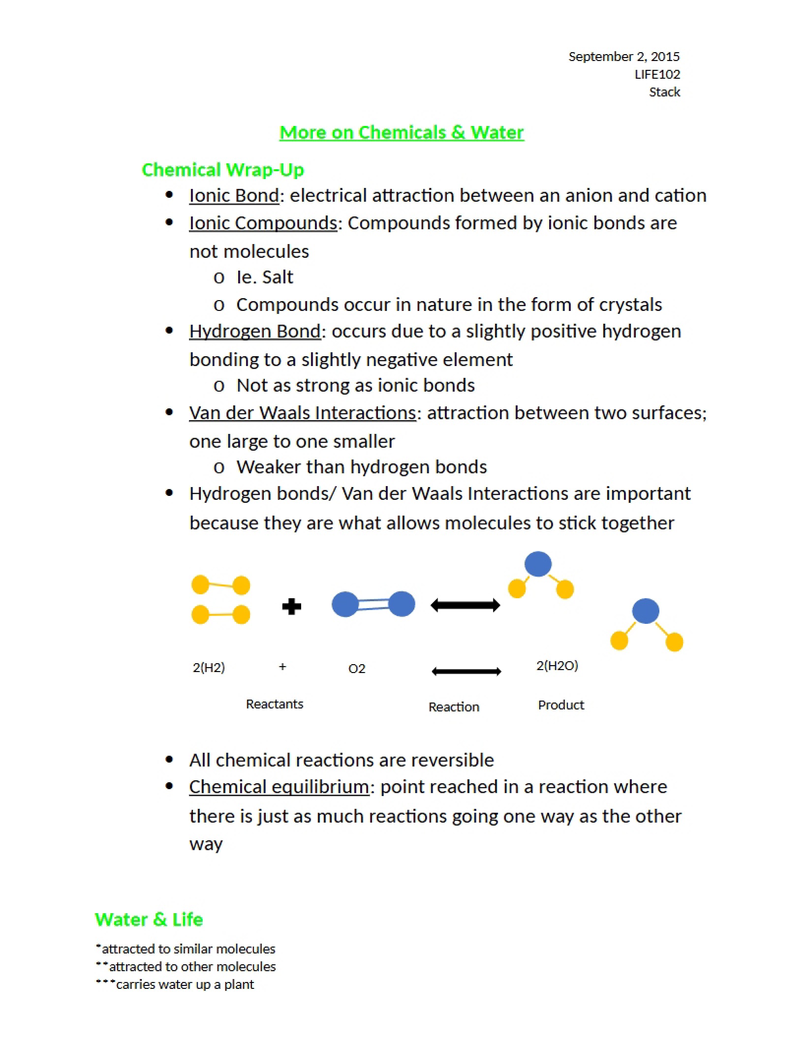 Class Notes Sept 2