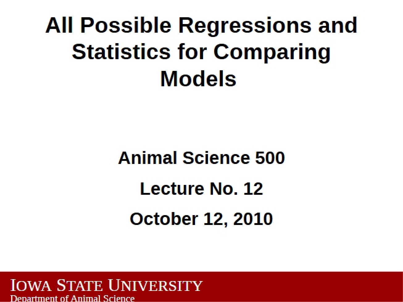 Lecture on Computer Techniques for Biological Research