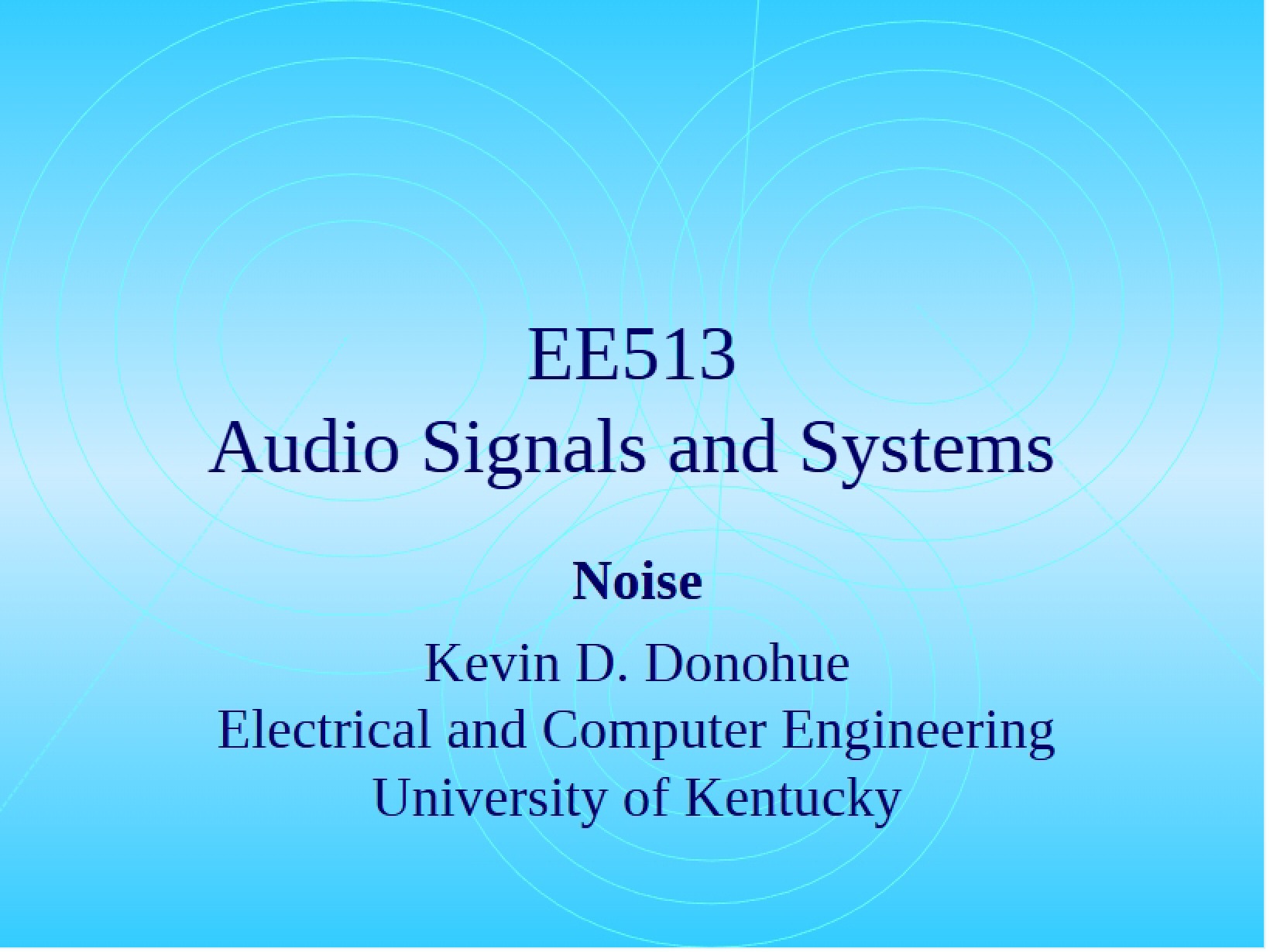 Noise Concepts
