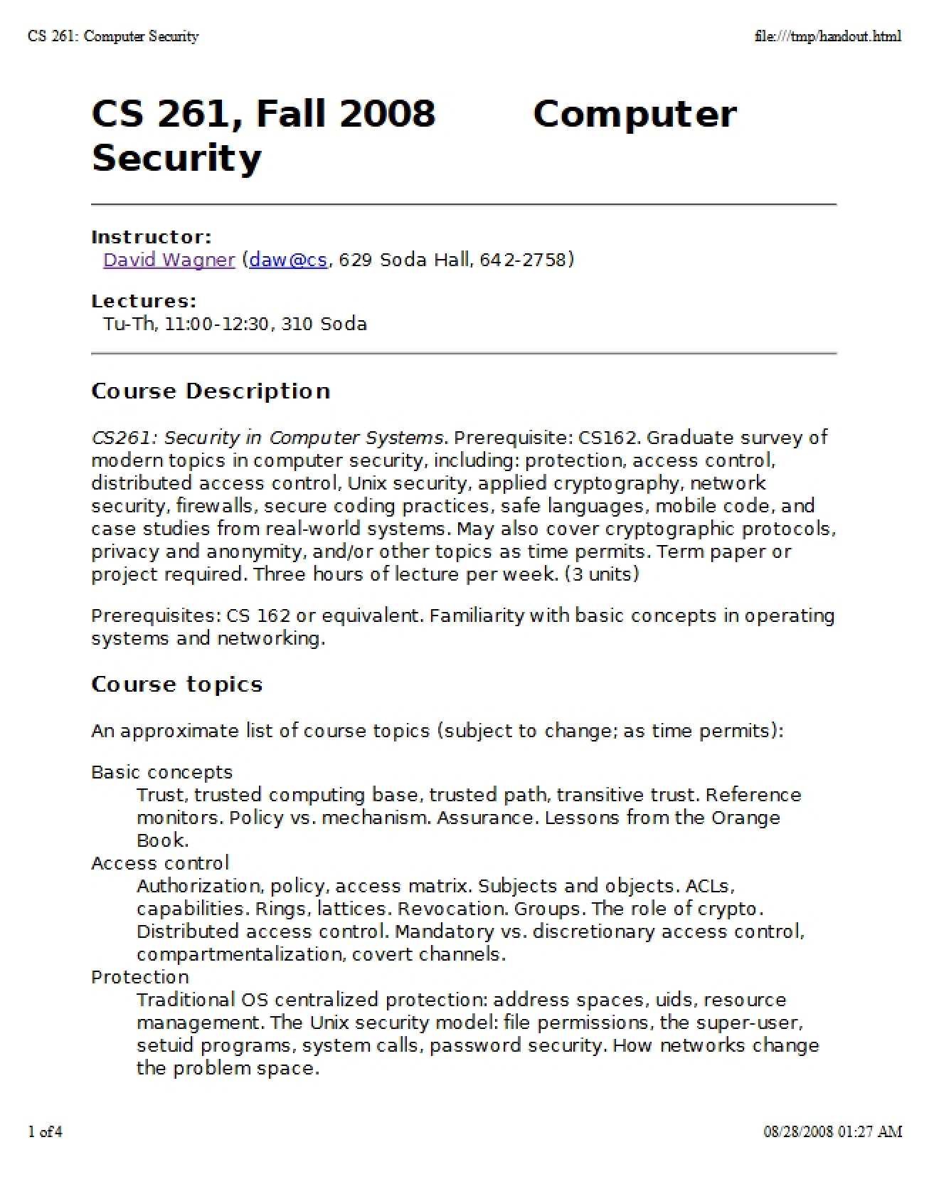 Attacks Overview