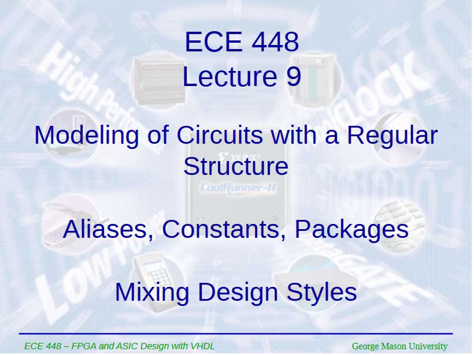 Regular Structure Circuit Modeling (Lecture Nine)